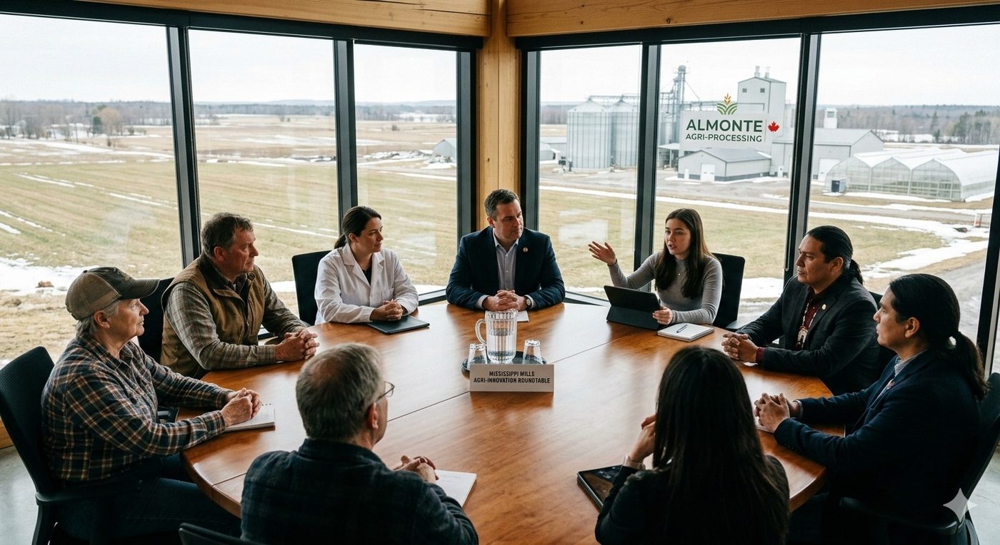 A meeting scene representing coalition-building and policy discussion