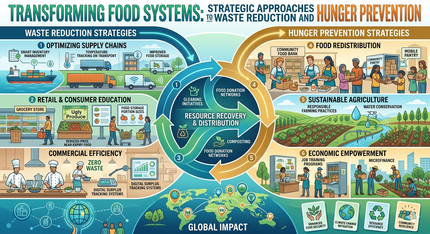 Transforming Food Systems: Strategic Approaches to Waste Reduction and Hunger Prevention